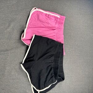 Wonder Nation Girls Dolphin Shorts 2 Pack Pink Black Size L 10-12 Athletic Knit